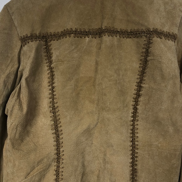 Mudd Coat Jacket Suede Embroidery Detail sz XL - Picture 3 of 6